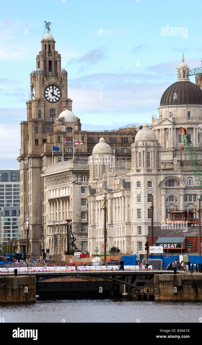 The Liver Buildings Liverpool UK Stock Photo