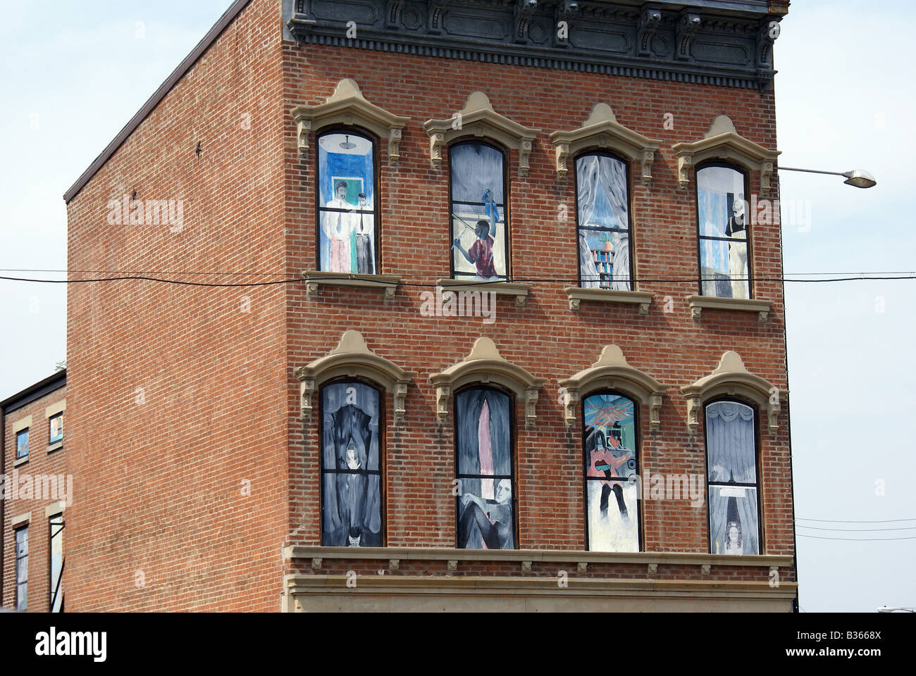 Painted Windows Stock Photo