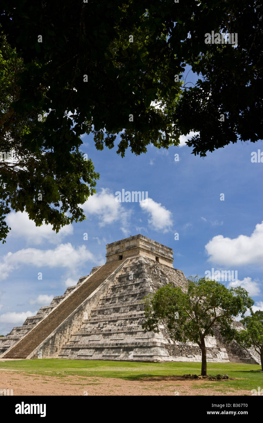 El Castillo Pyramid Of Kukulcan Or "The Castle" At The Mayan ...