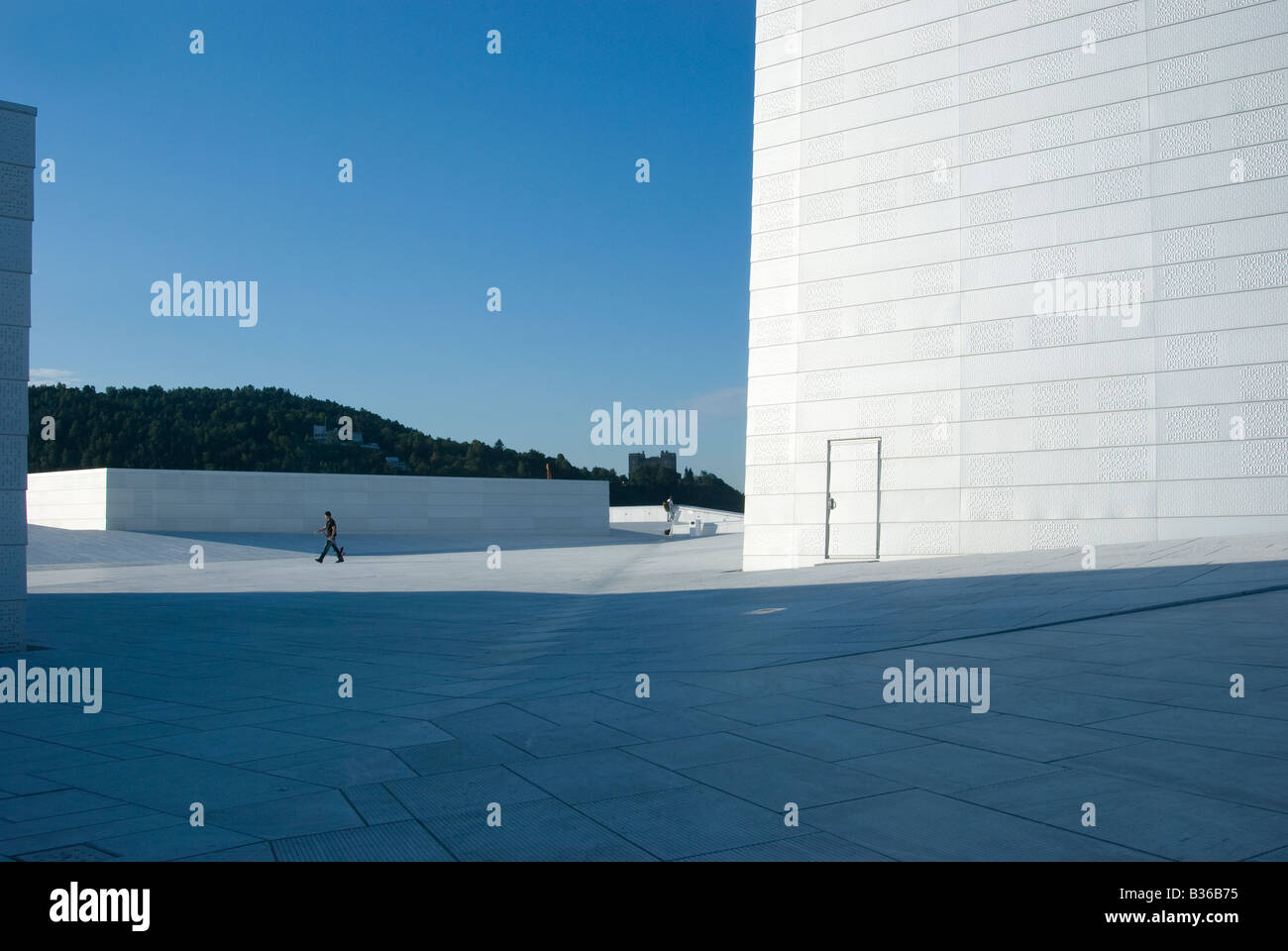Detail from the roof of the new opera house in Oslo Norway Stock Photo