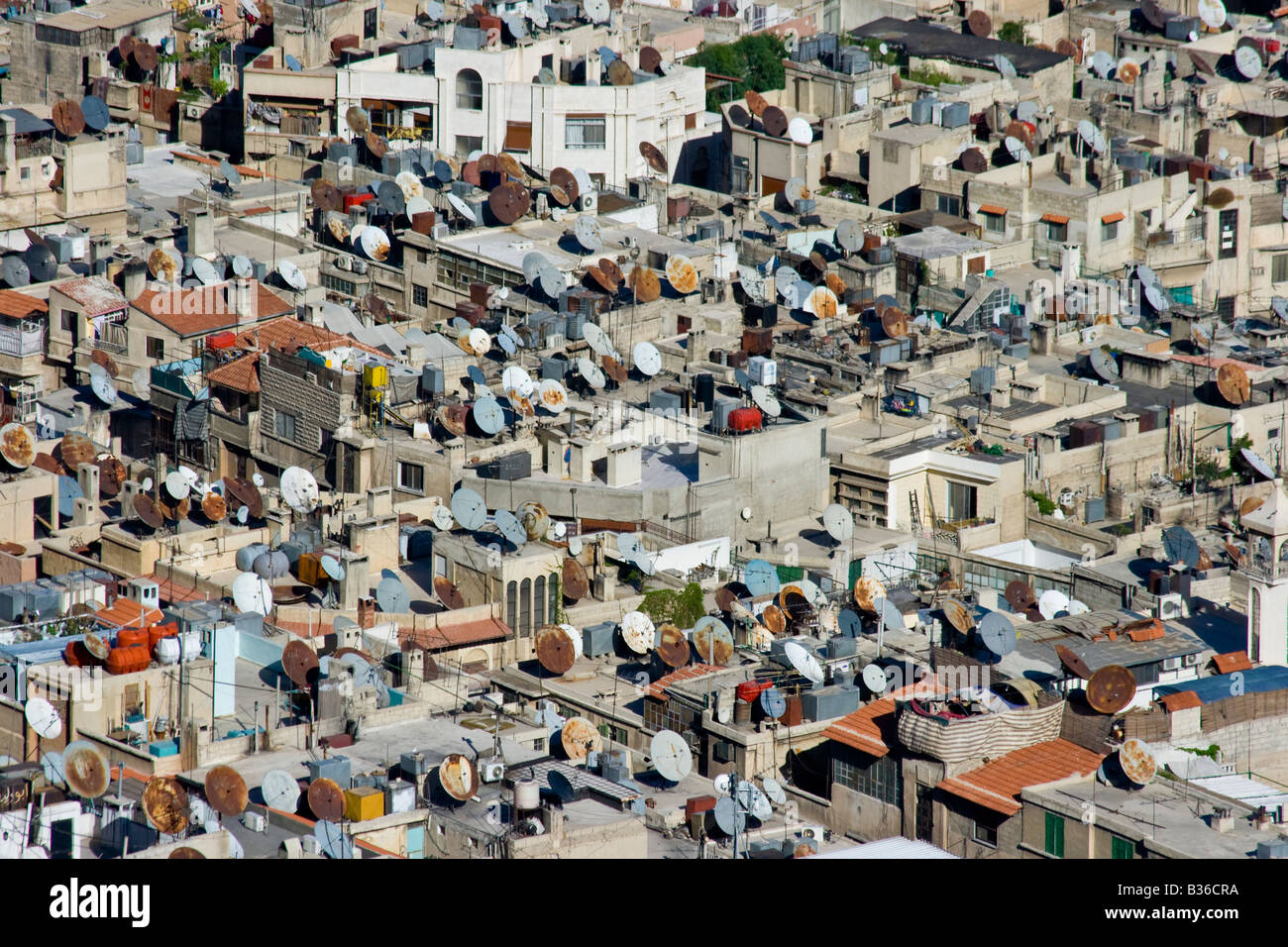 satellite-dishes-on-rooftops-in-damascus-syria-B36CRA.jpg