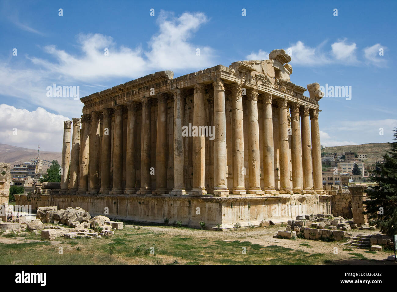 Temple of Bacchus at Baalbek Lebanon Stock Photo
