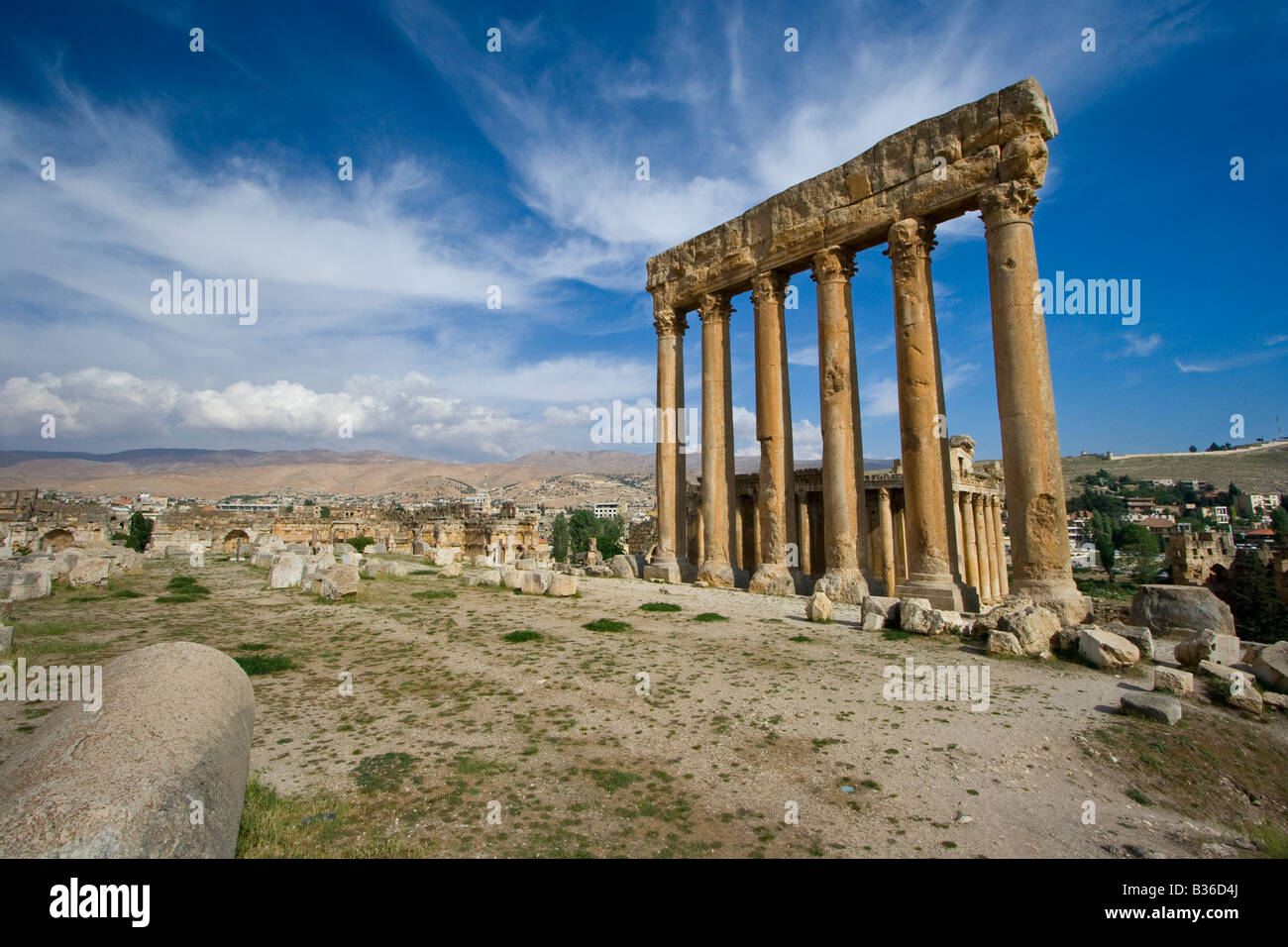Columns of Temple of Jupiter in Baalbek Lebanon Stock Photo Alamy Columns of Temple of Jupiter in Baalbek Lebanon Stock Photo Alamy
