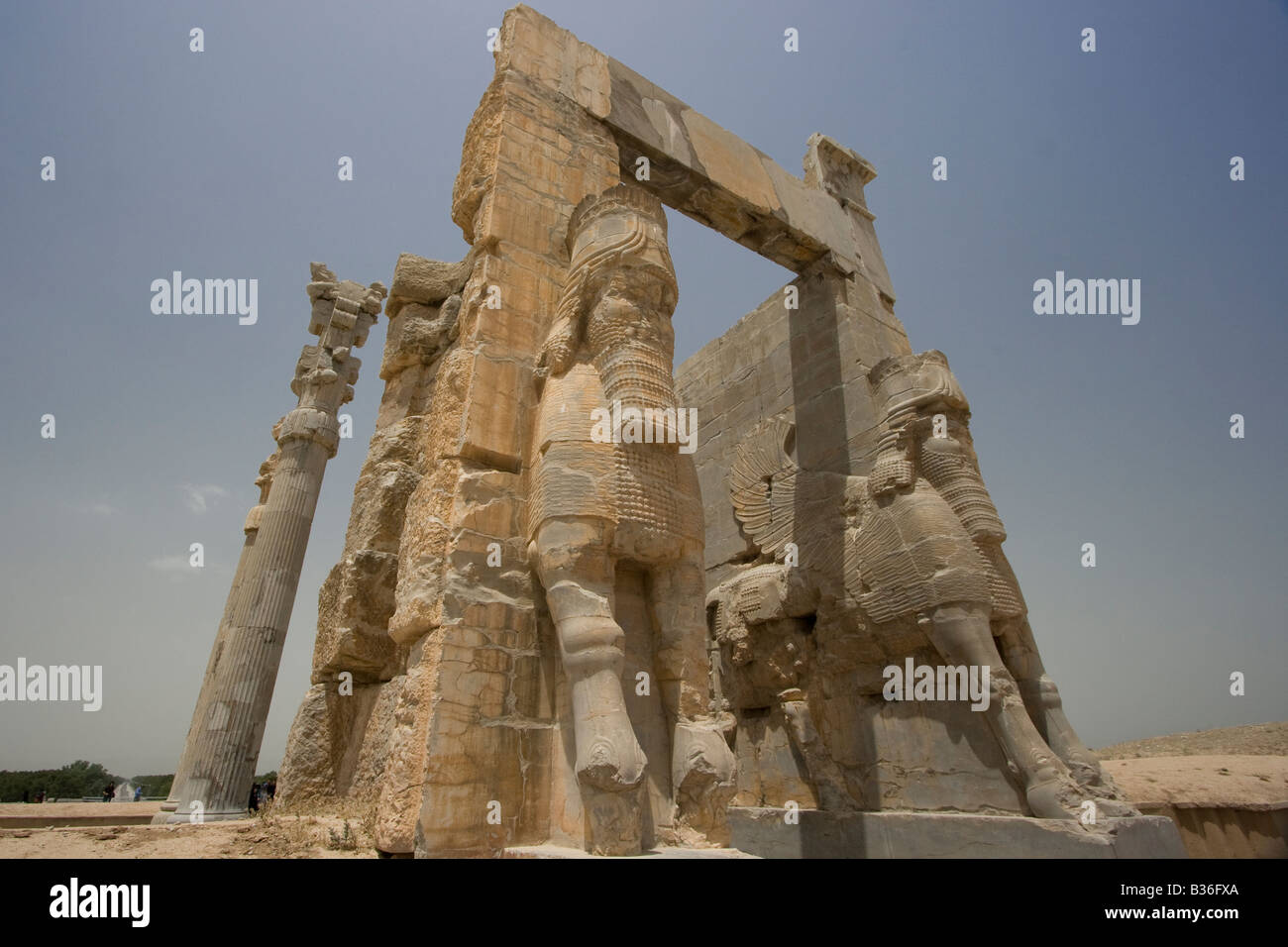 Gate of All Nations at Persepolis in Iran Stock Photo