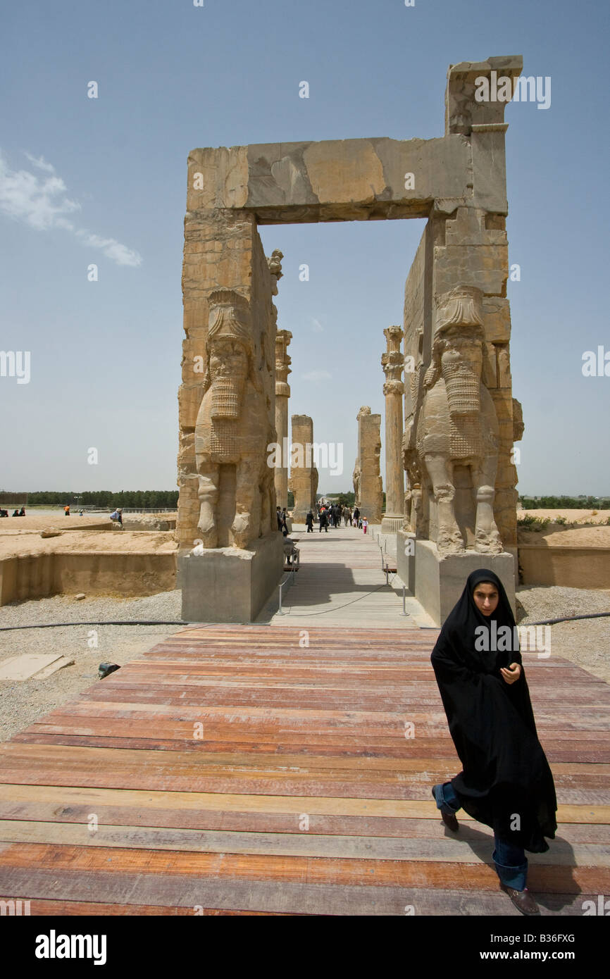 Gate of All Nations at Persepolis in Iran Stock Photo