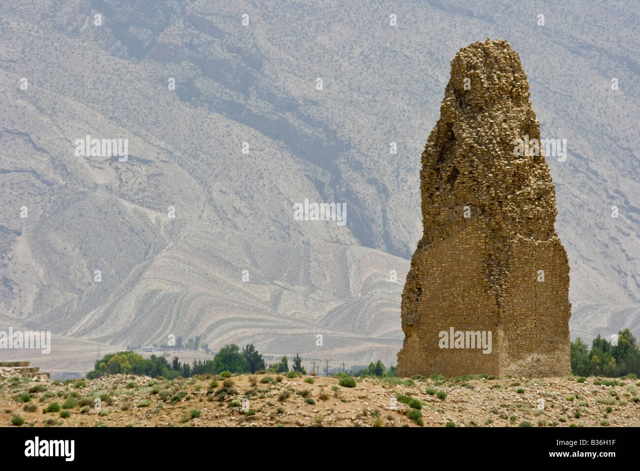 Ancient Sassanian Tower in Firuz Abad Iran Stock Photo