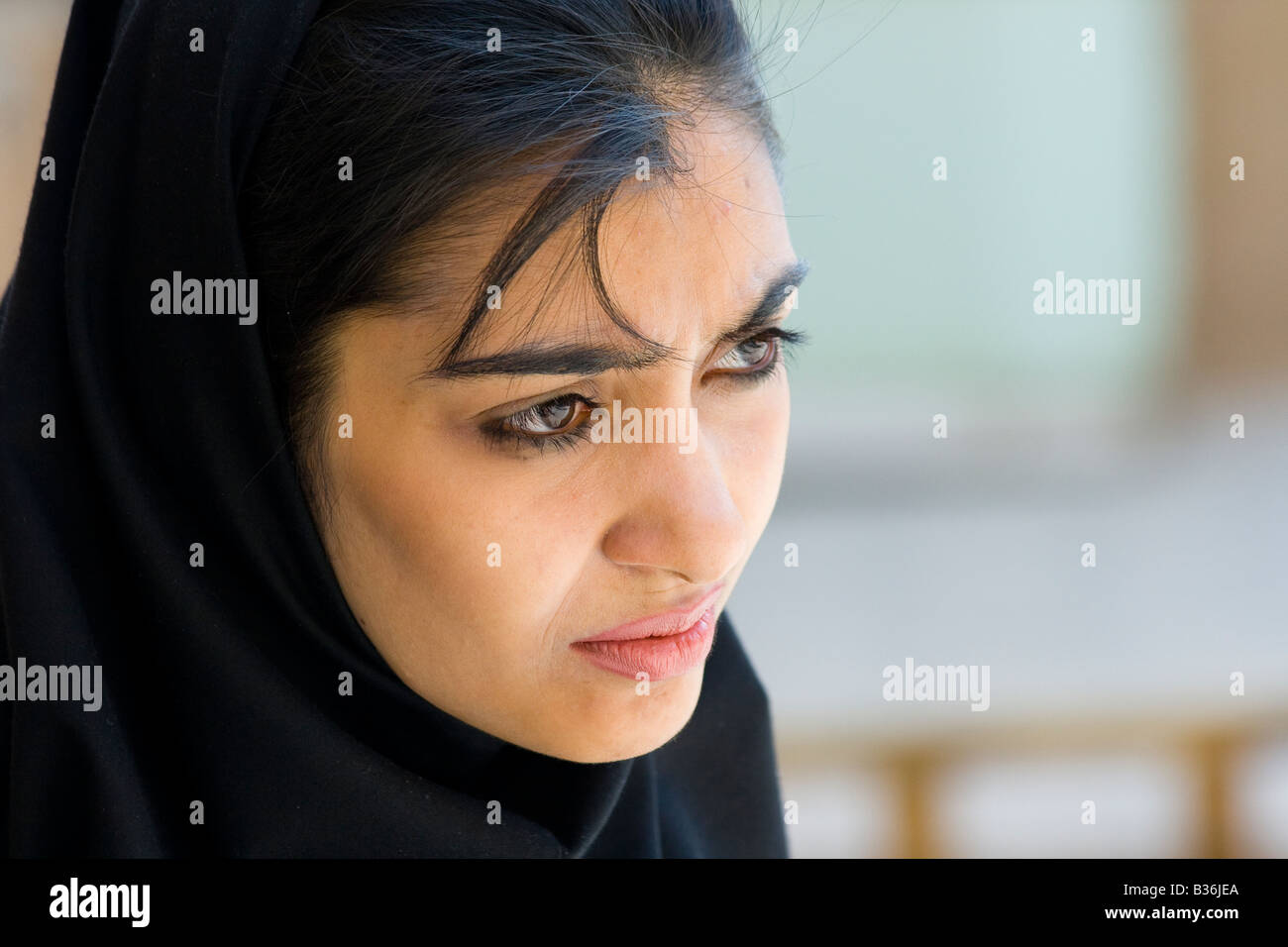 Young Muslim Woman in Yasd Iran Stock Photo