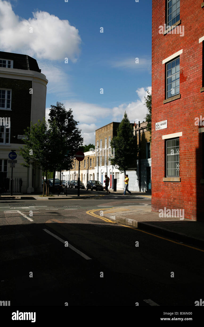 New Wharf Road and Northdown Street in Kings Cross, London Stock Photo