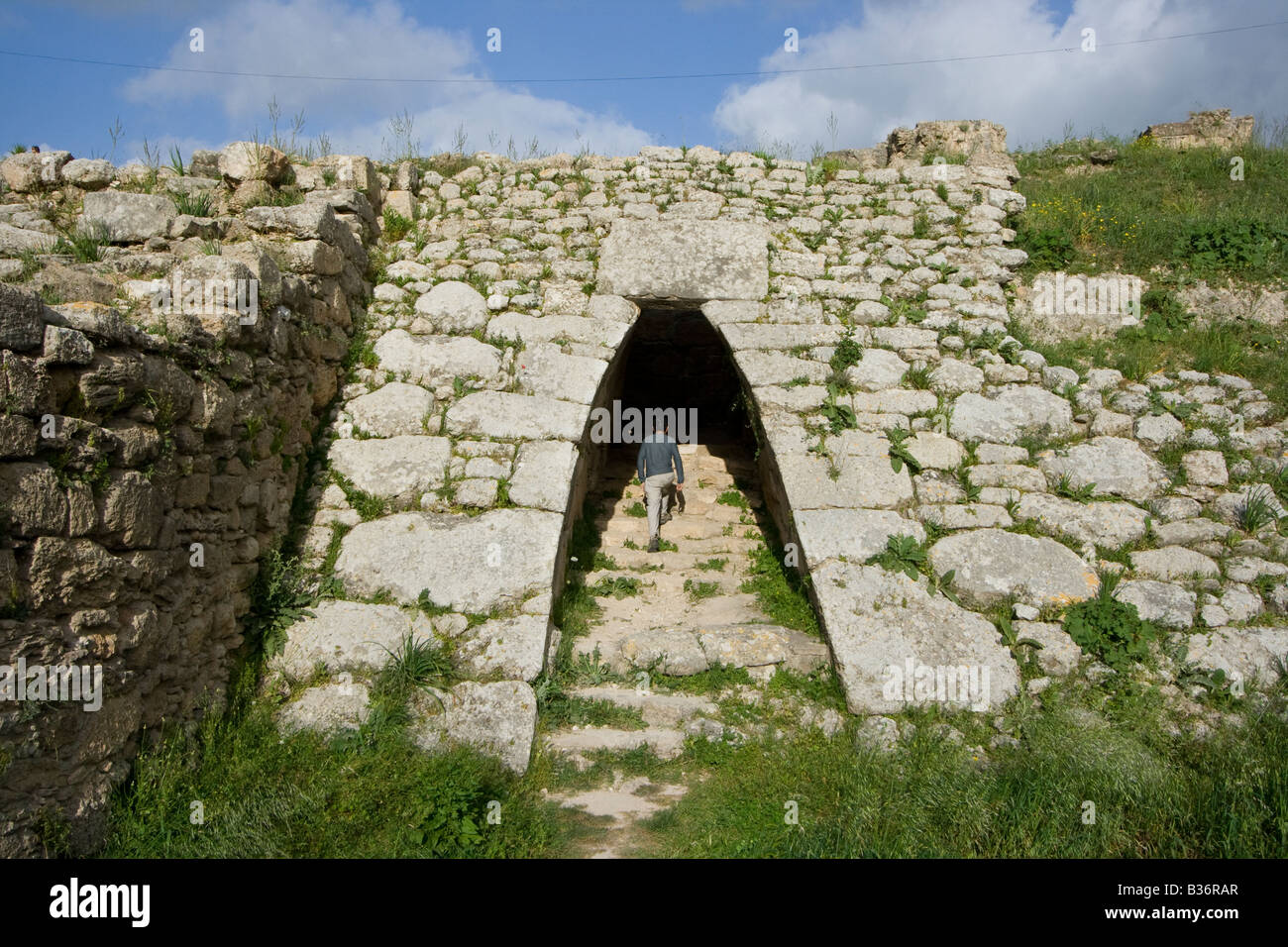 Ancient Ruins of Ugarit at Lattakia in Syria Stock Photo