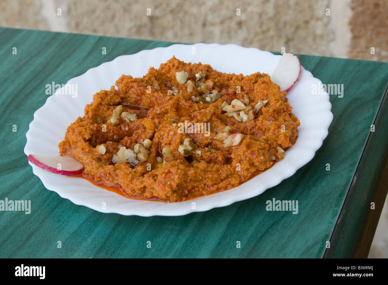 Muhamarra Traditional Syrian Food in Latakia Syria Stock Photo