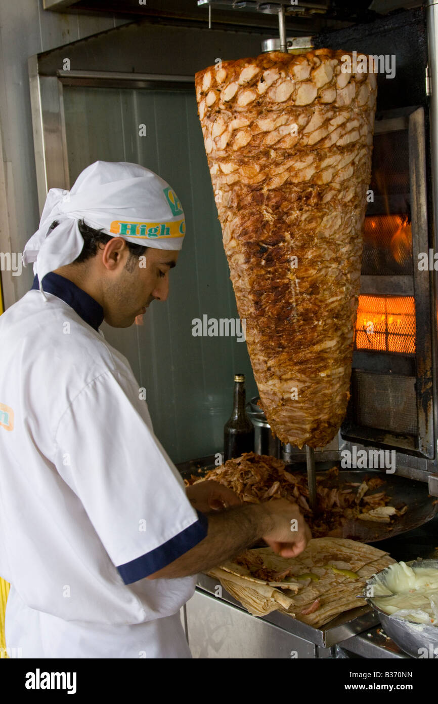 Chicken Shawarma in Tartous Syria Stock Photo