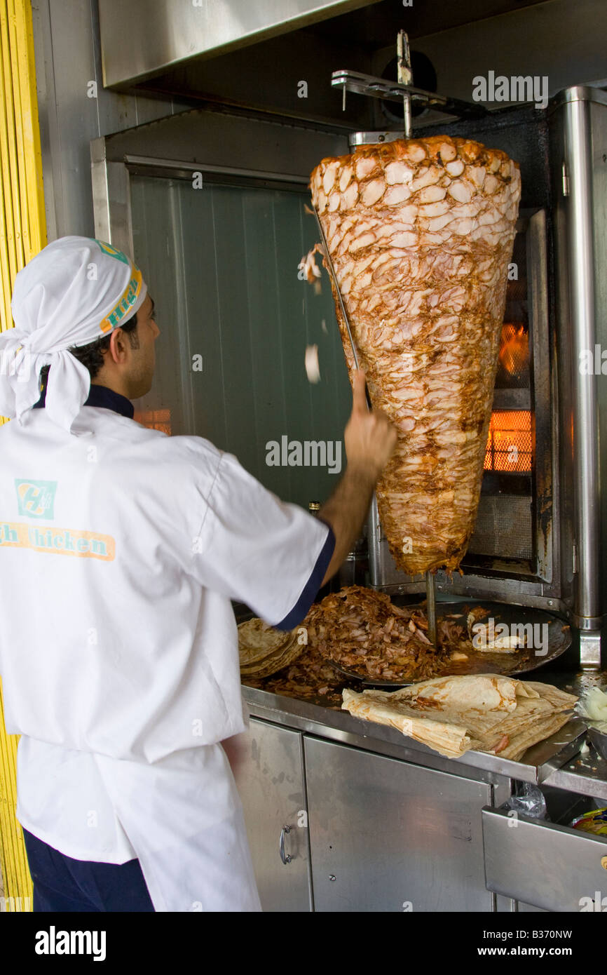 Chicken Shawarma in Tartous Syria Stock Photo