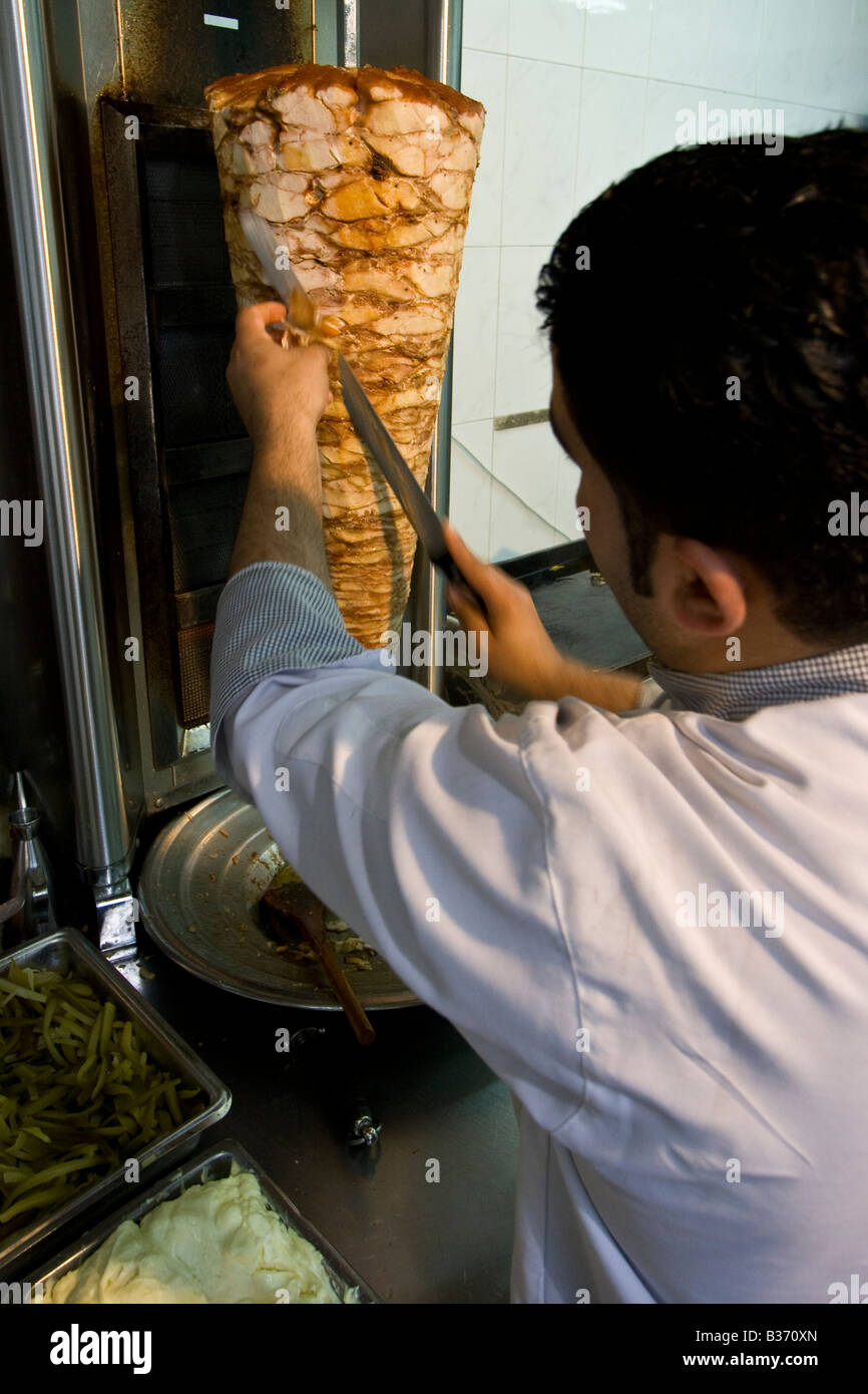 Chicken Shawarma in Lattakia Syria Stock Photo