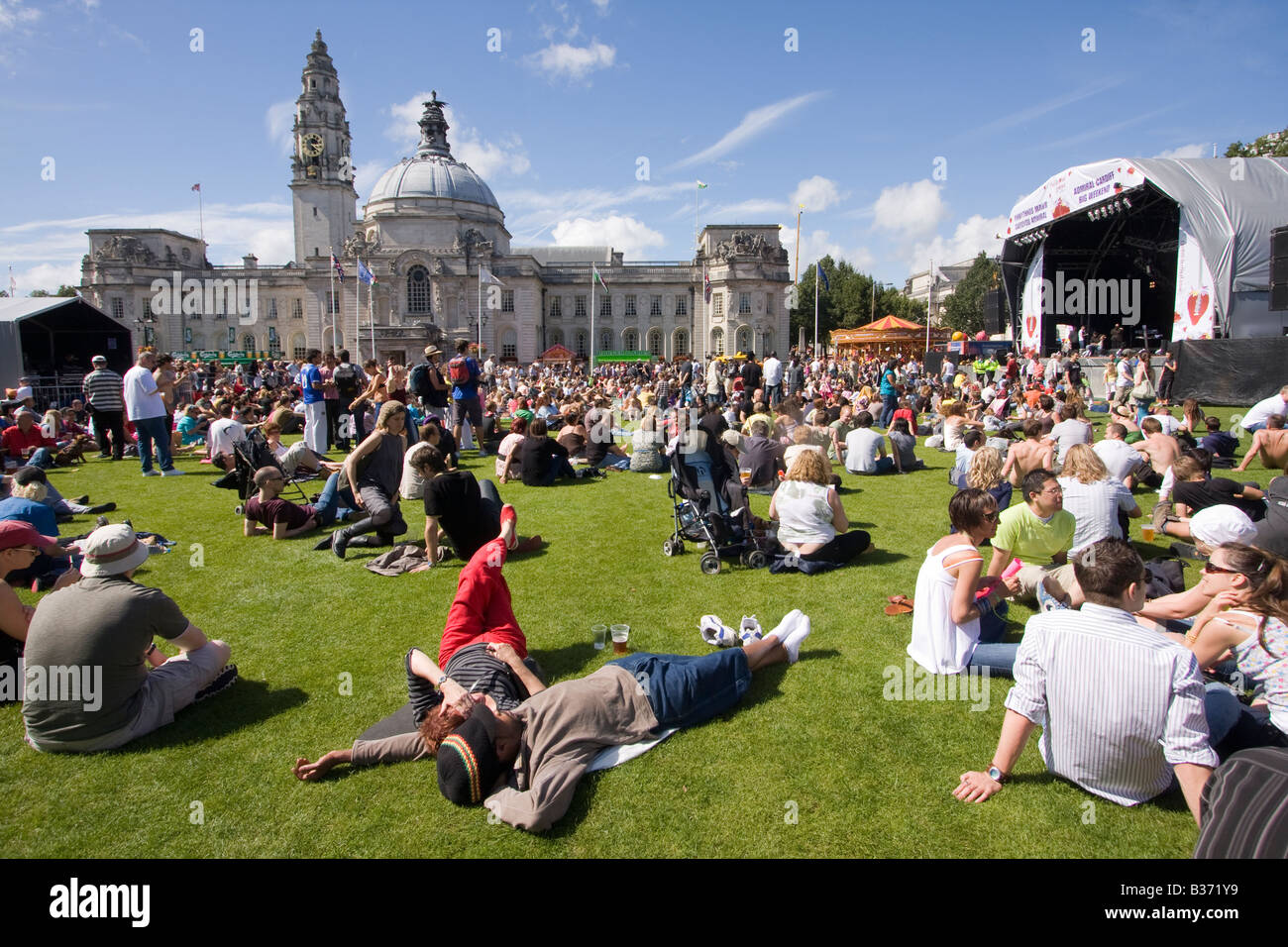 Big Weekend Festival Civic Centre Cardiff Stock Photo