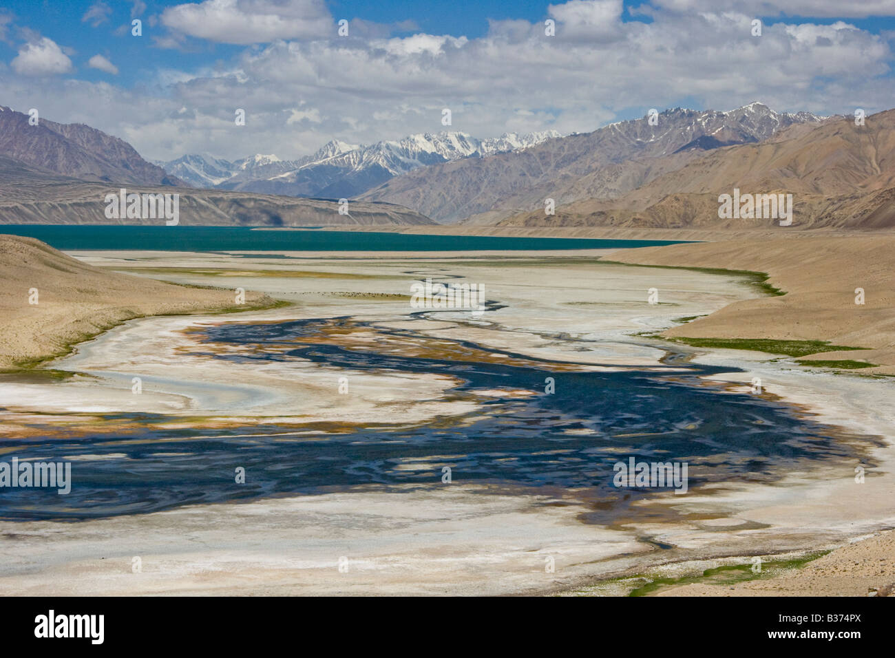 Alichur Valley in Eastern Pamirs near Alichur Tajikistan Stock Photo