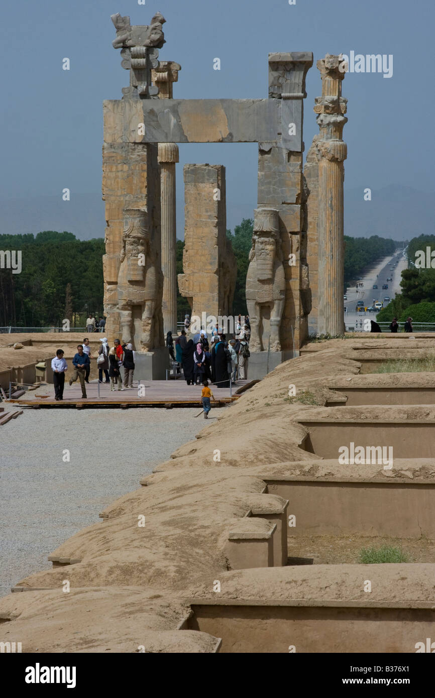 Gate of All Nations at Persepolis in Iran Stock Photo