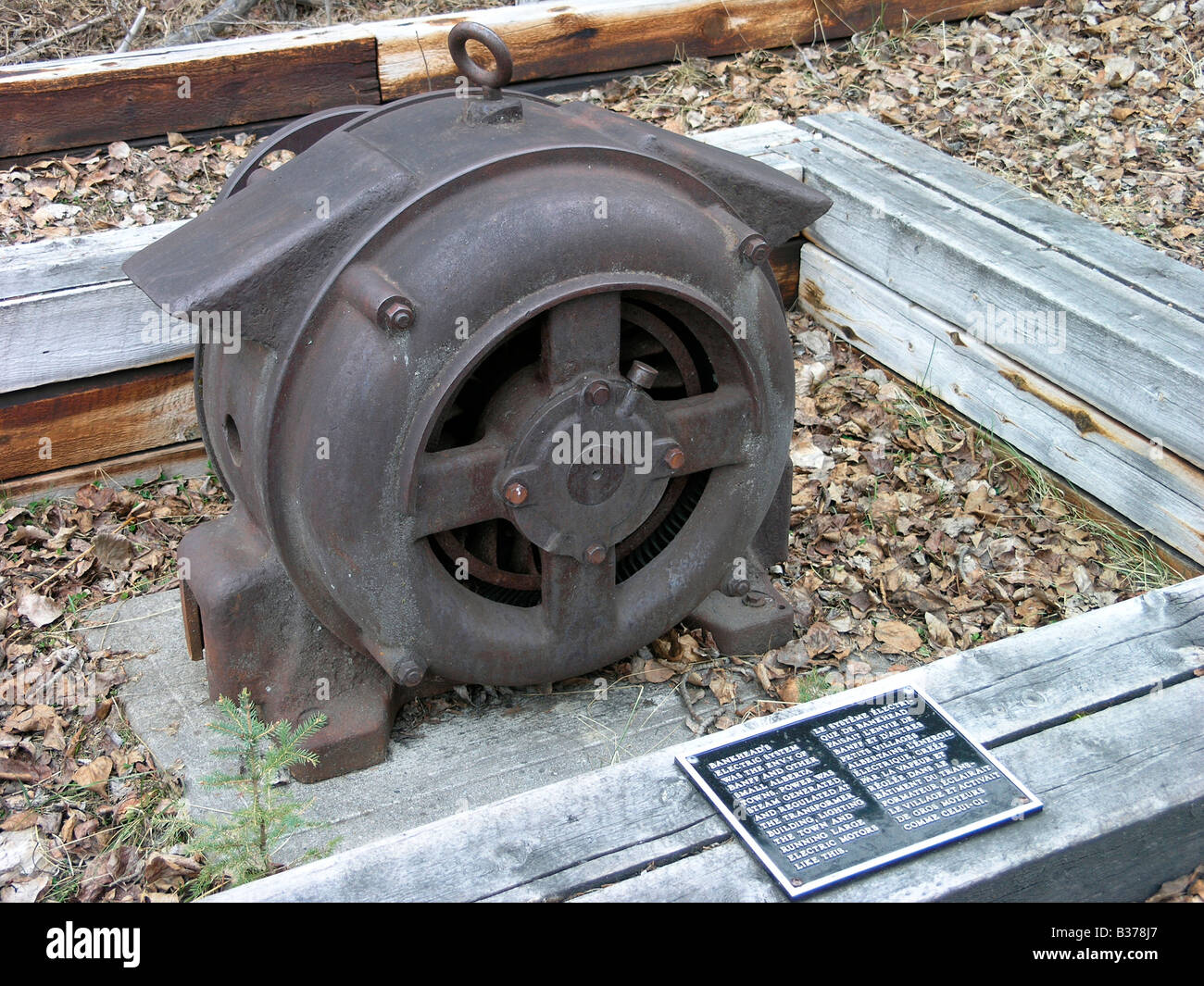 Electric Motor Bankhead Alberta abandoned coal mine in Banff National