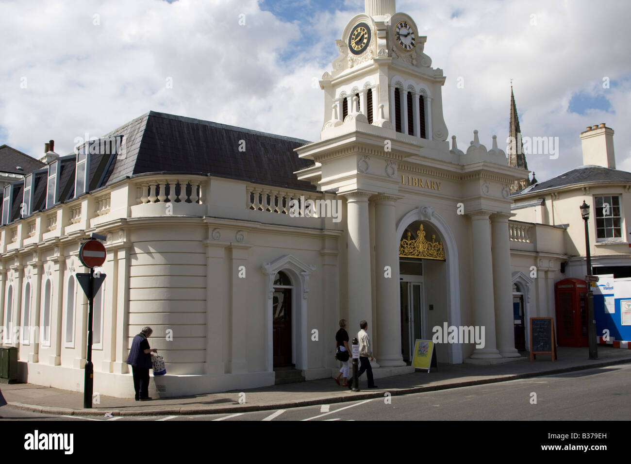 library Saffron Walden town centre high street mediumsized market town