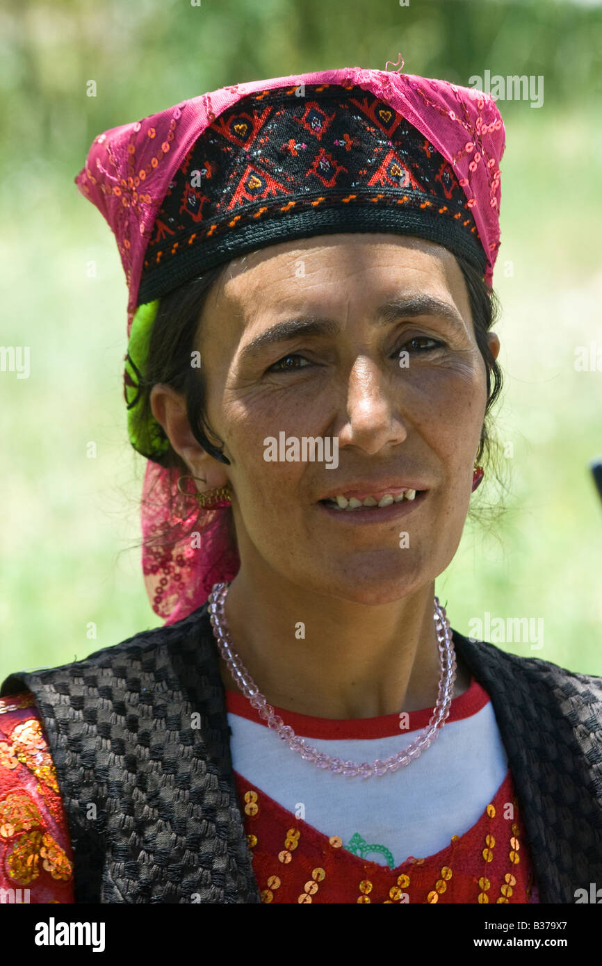 Tajik Woman in Tashkurgan in Xinjiang Province China Stock Photo - Alamy