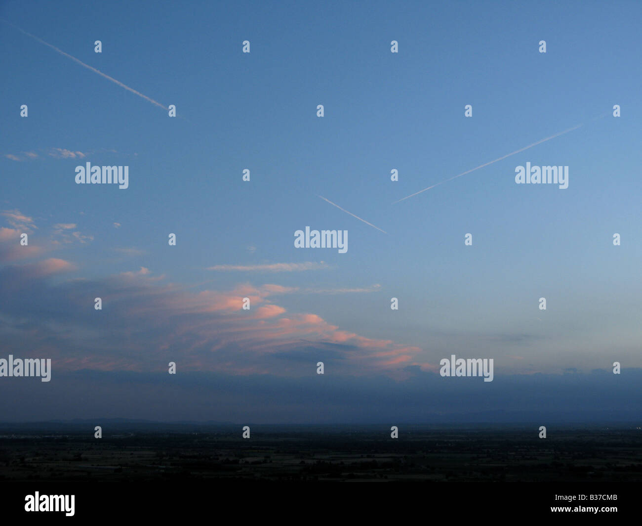 Evening sky sunset clouds abstract sunrise moody Stock Photo - Alamy
