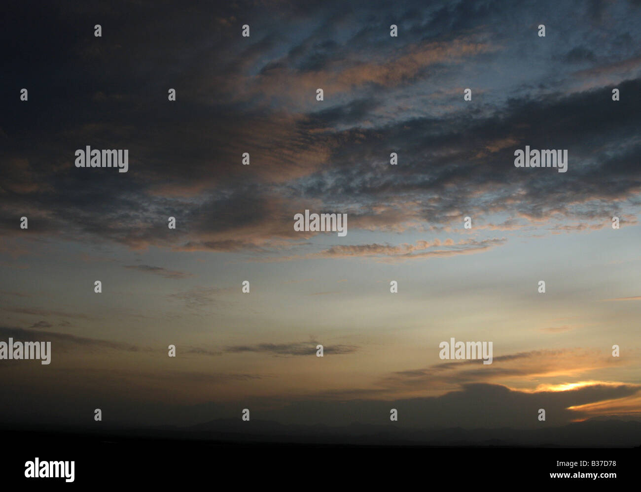 Evening sky sunset clouds abstract sunrise moody Stock Photo - Alamy
