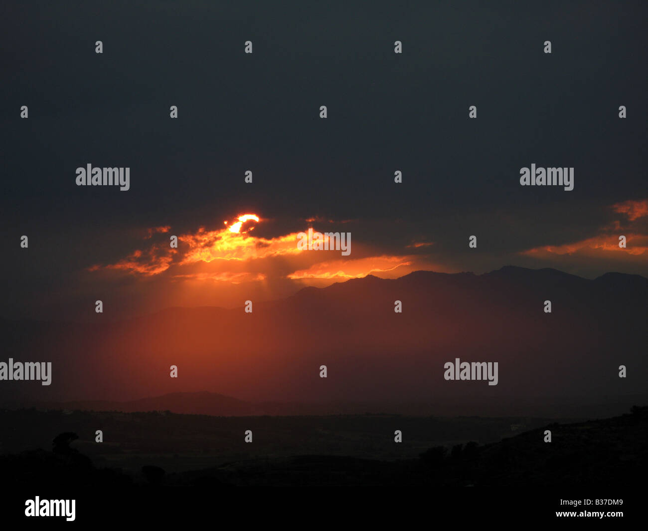 Evening sky sunset clouds abstract sunrise moody Stock Photo - Alamy