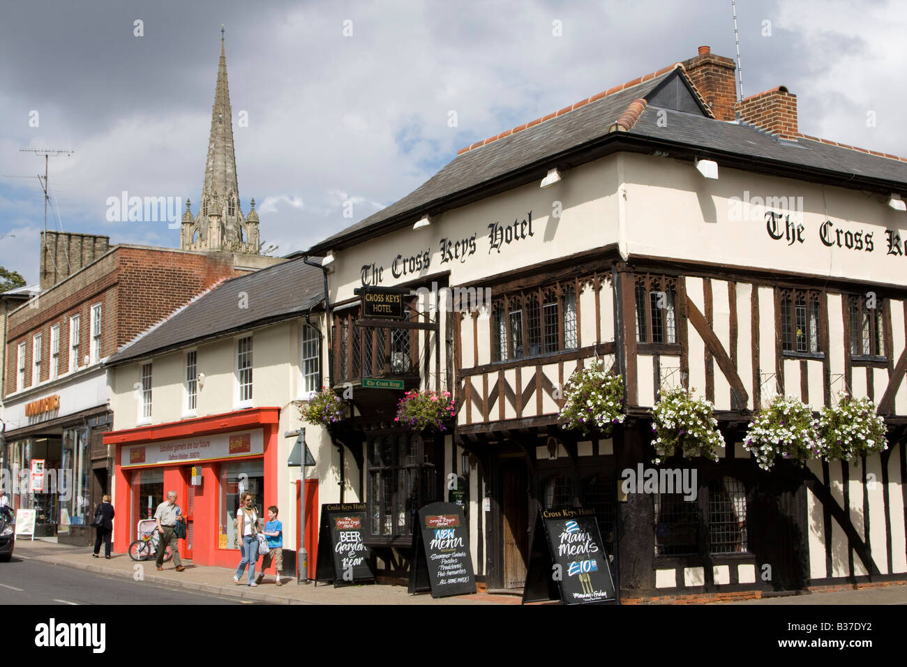 Saffron Walden town centre high street mediumsized market town