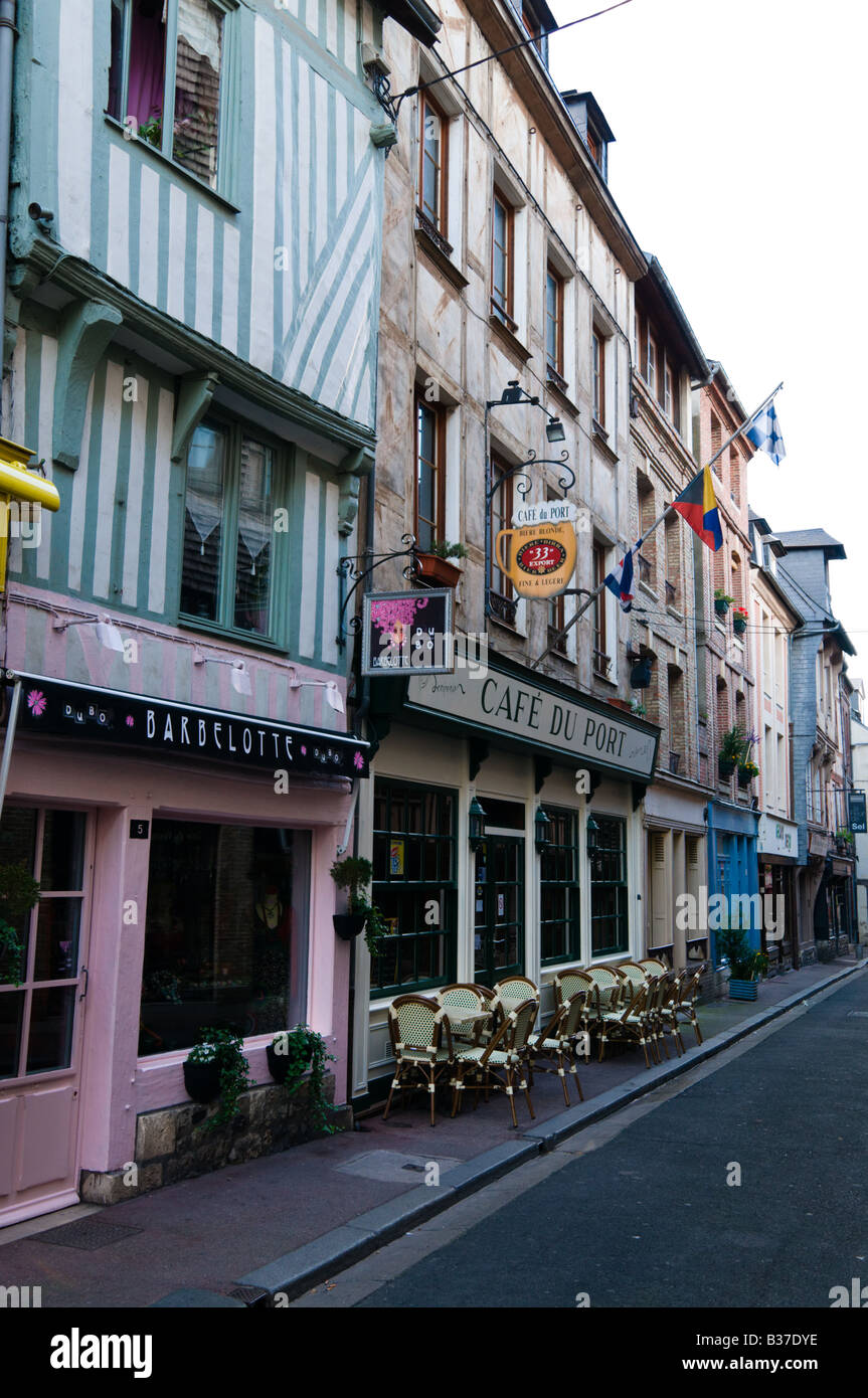 Street in Honfleur Normandy France Stock Photo - Alamy