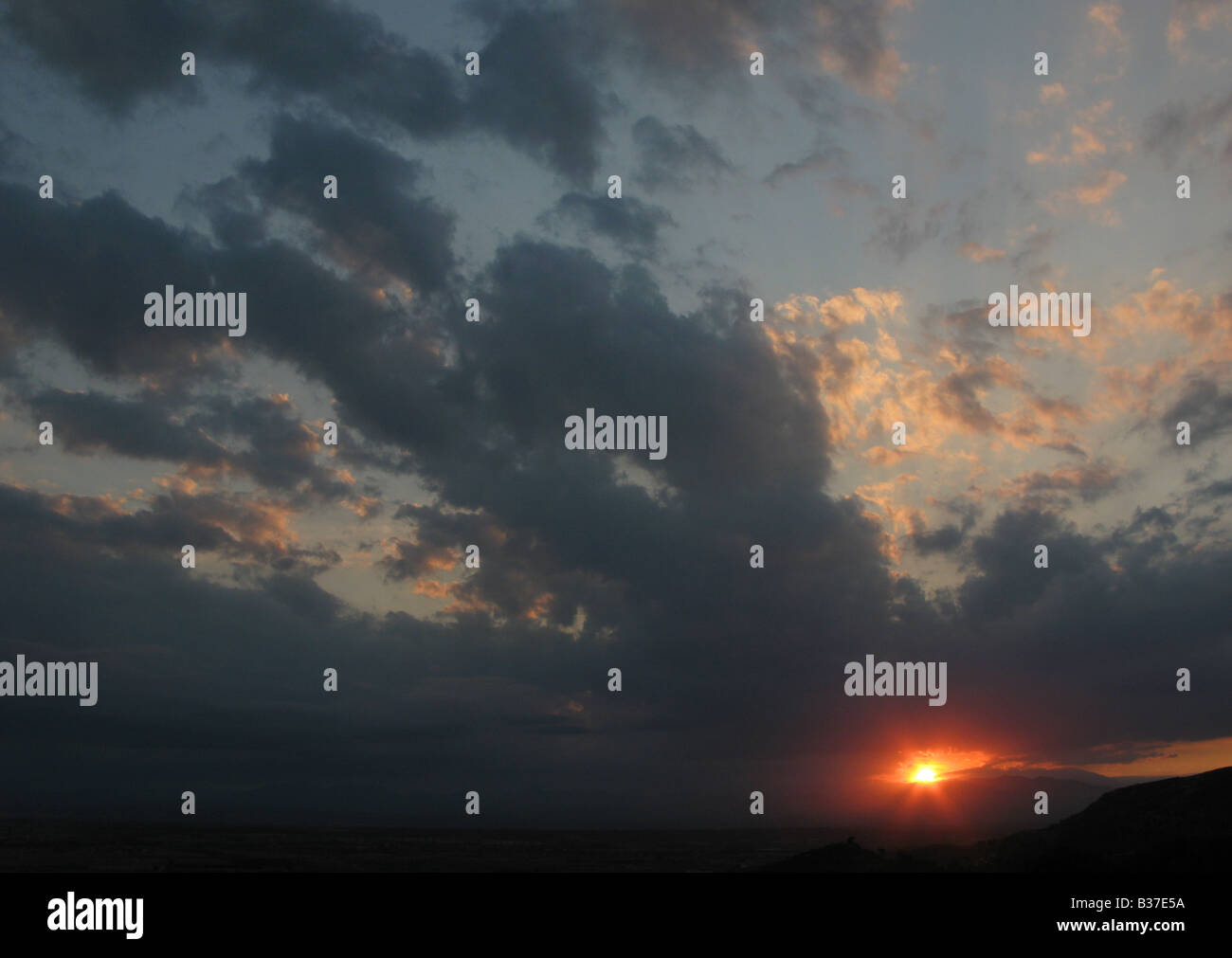 Evening sky sunset clouds abstract sunrise moody Stock Photo - Alamy