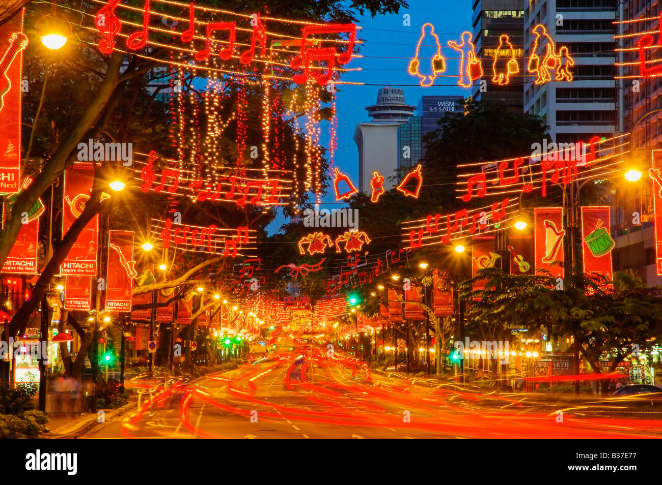 Singapore Christmas light up on Orchard Road the major shopping street