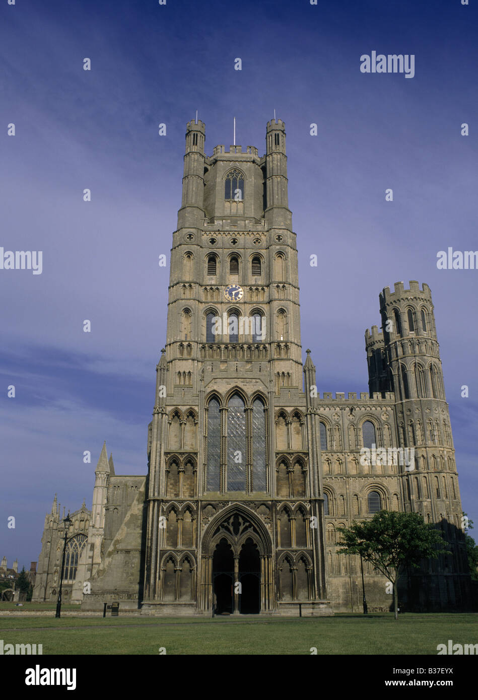 West side of Ely cathedral (Building commenced 1083) Trees ELY ...