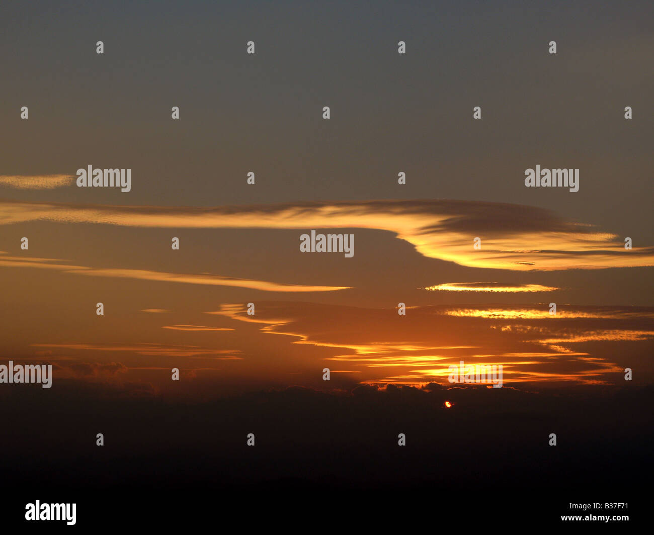 Evening sky sunset clouds abstract sunrise moody Stock Photo - Alamy