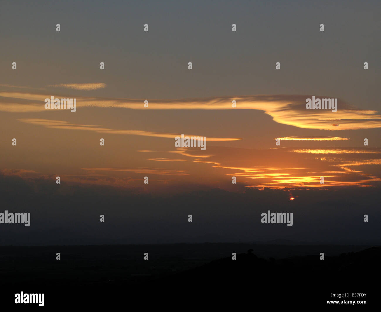Evening sky sunset clouds abstract sunrise moody Stock Photo - Alamy