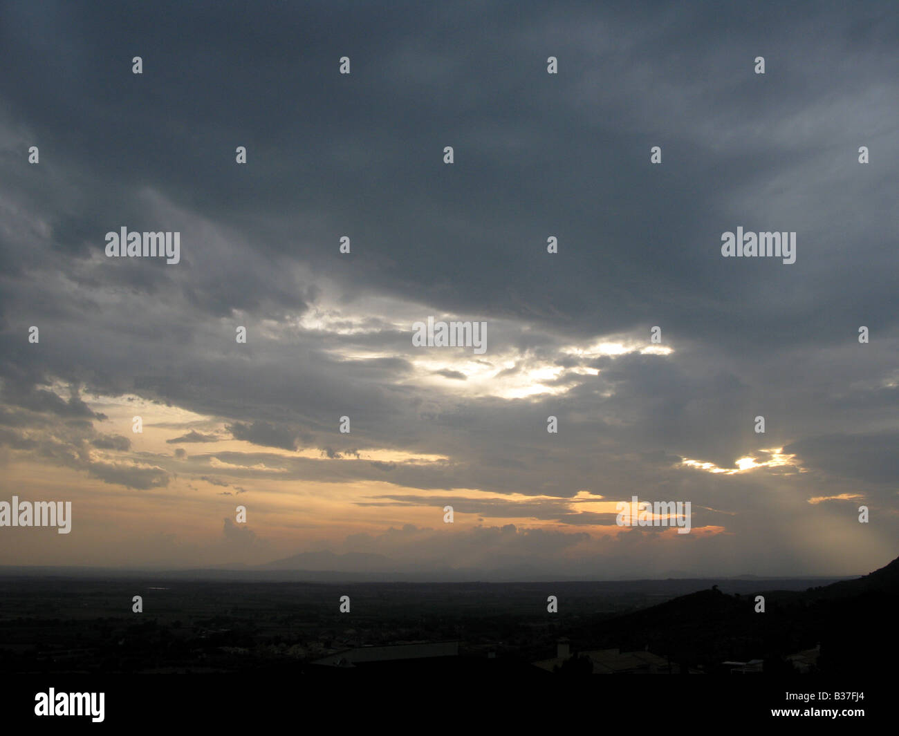 Evening sky sunset clouds abstract sunrise moody Stock Photo - Alamy