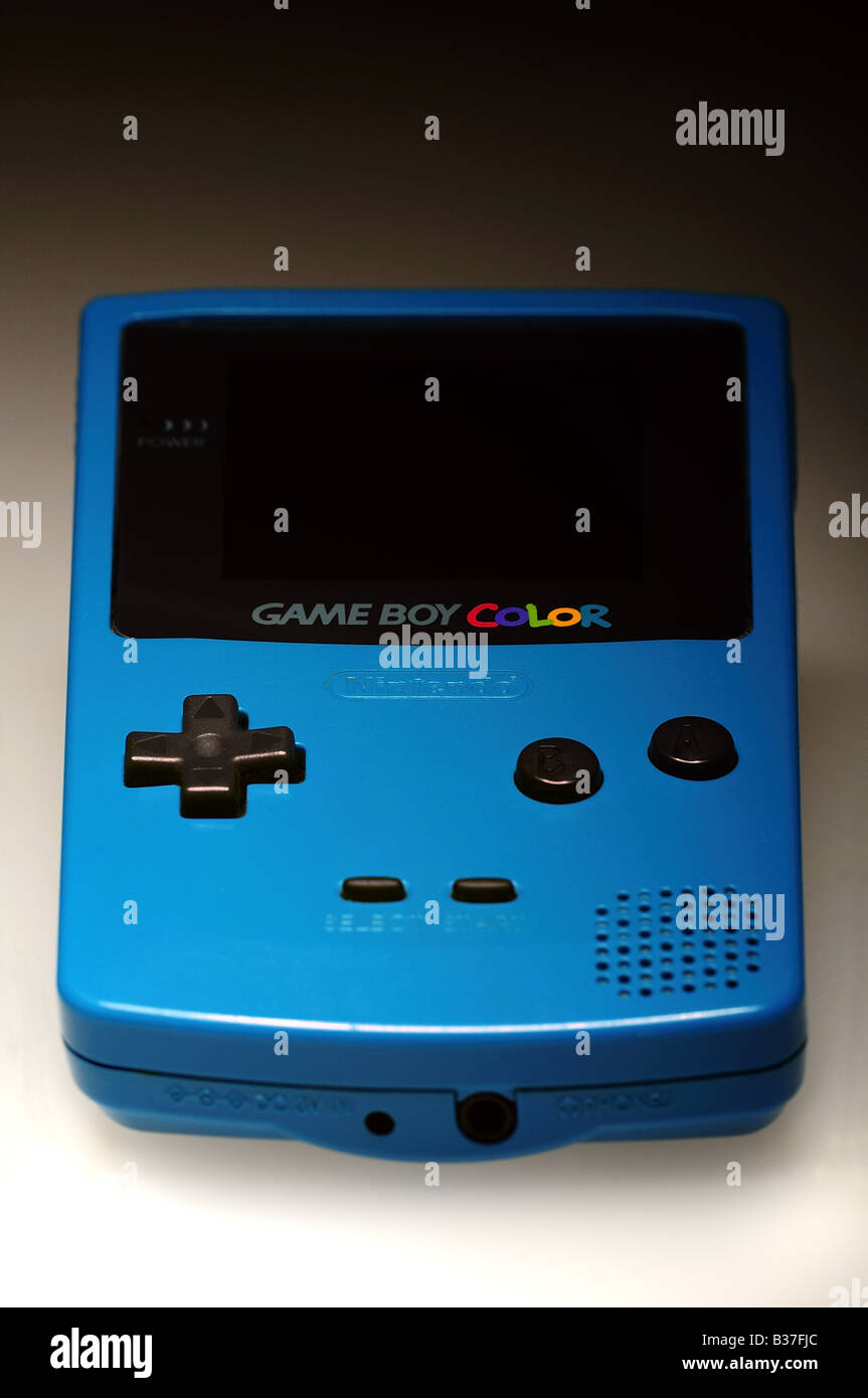 Nintendo Game Boy Color Blue edition Stock Photo