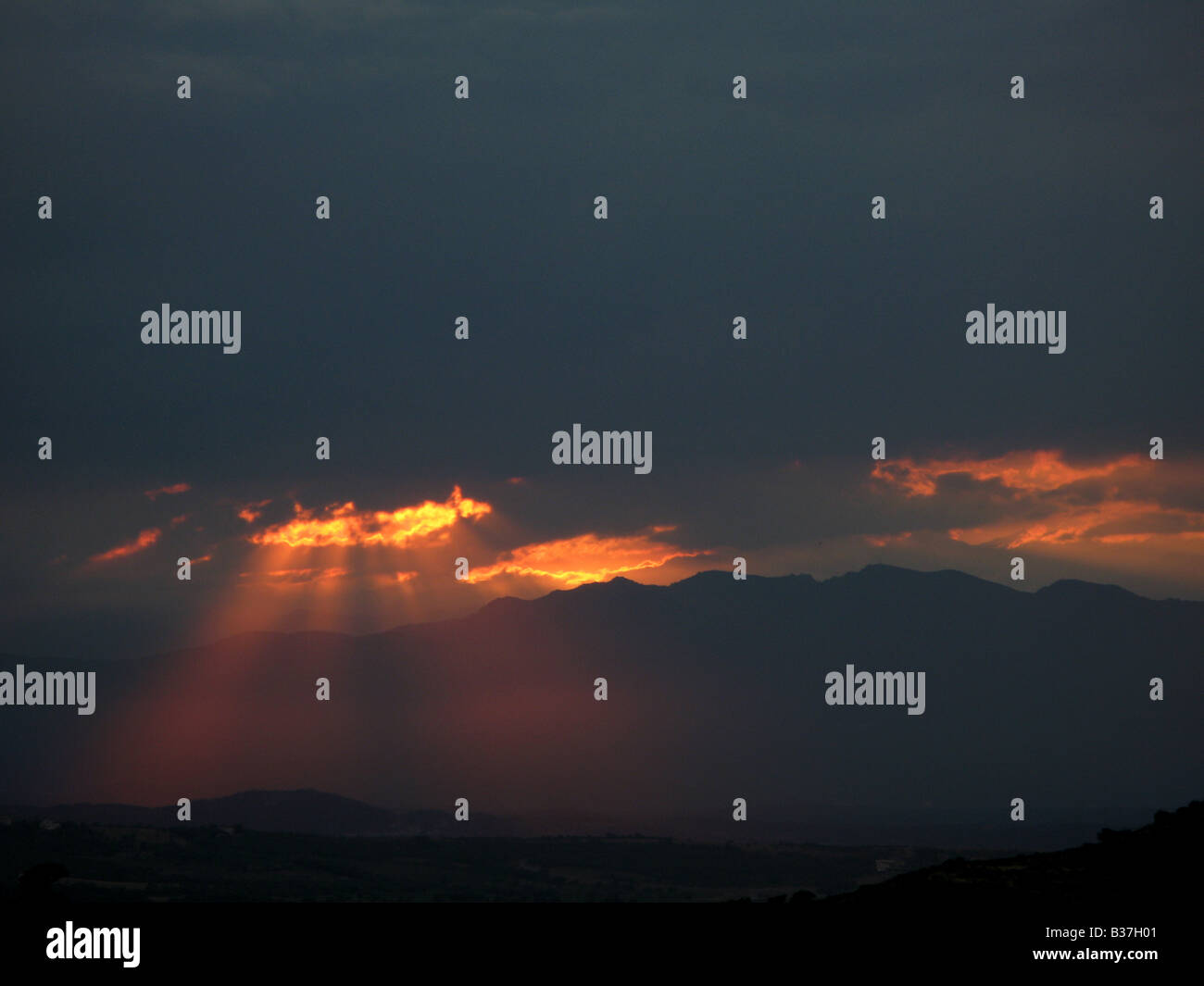 Evening sky sunset clouds abstract sunrise moody Stock Photo - Alamy