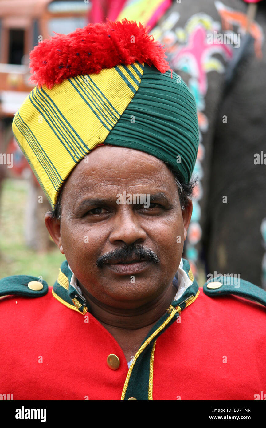 A member of the Karnataka State Forestry Service prepares for the