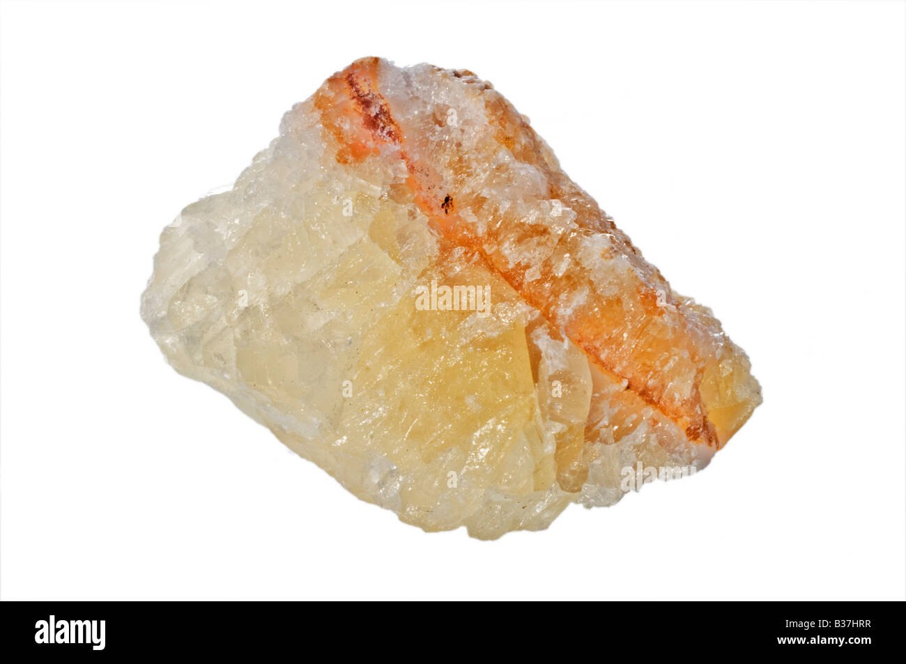 Honey Calcite crystals Stock Photo