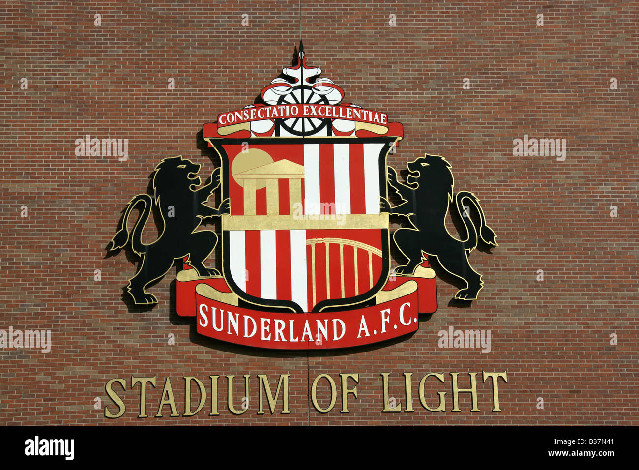 City of Sunderland, England. Sunderland AFC football crest on the west