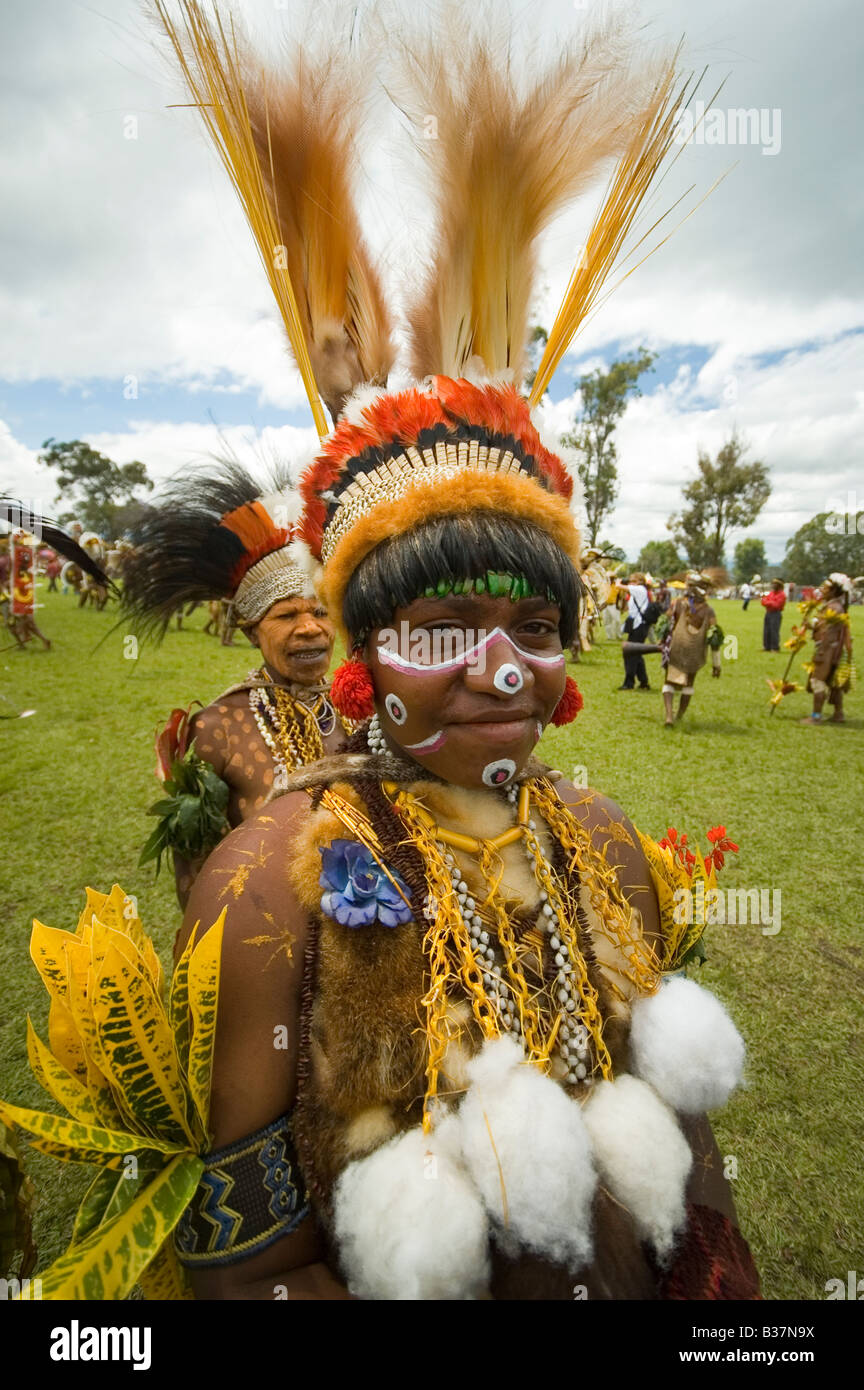 PNG Dancer Goroka Show Singsing Stock Photo