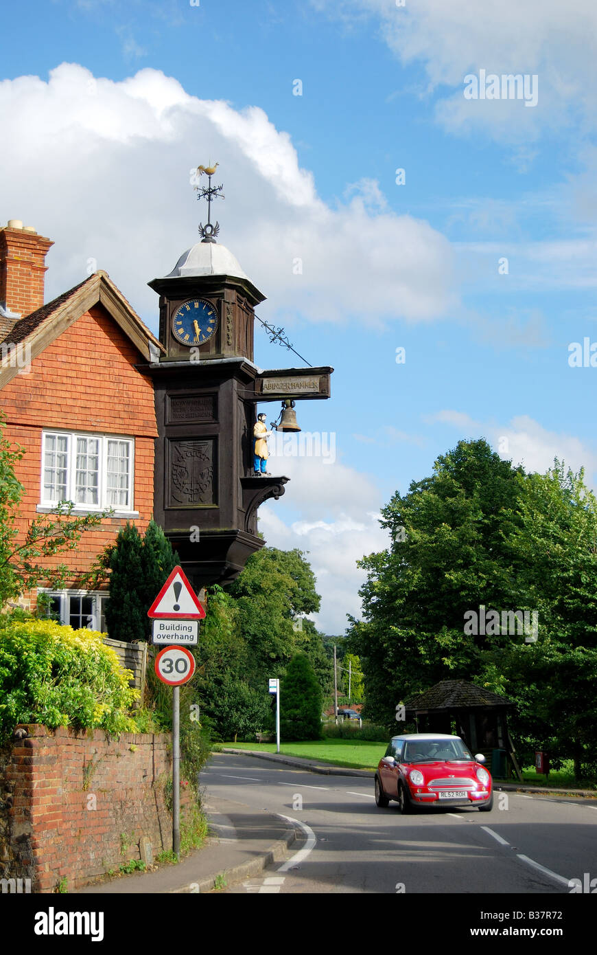 The Striking Hammer Clock, Abinger Hammer, Surrey, England, United Kingdom Stock Photo