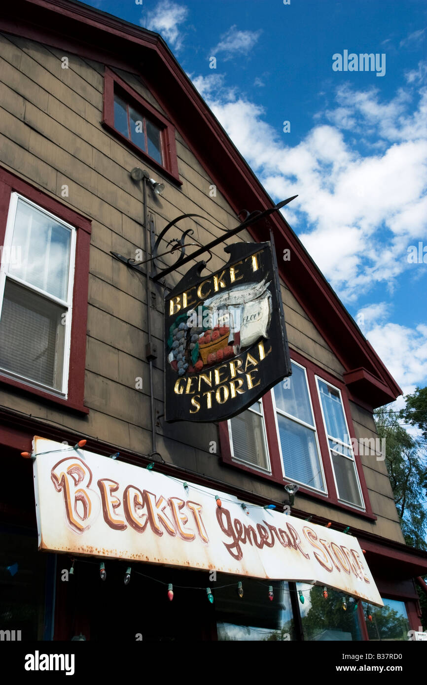 The very small town of Becket MA has a picturesque general store Stock