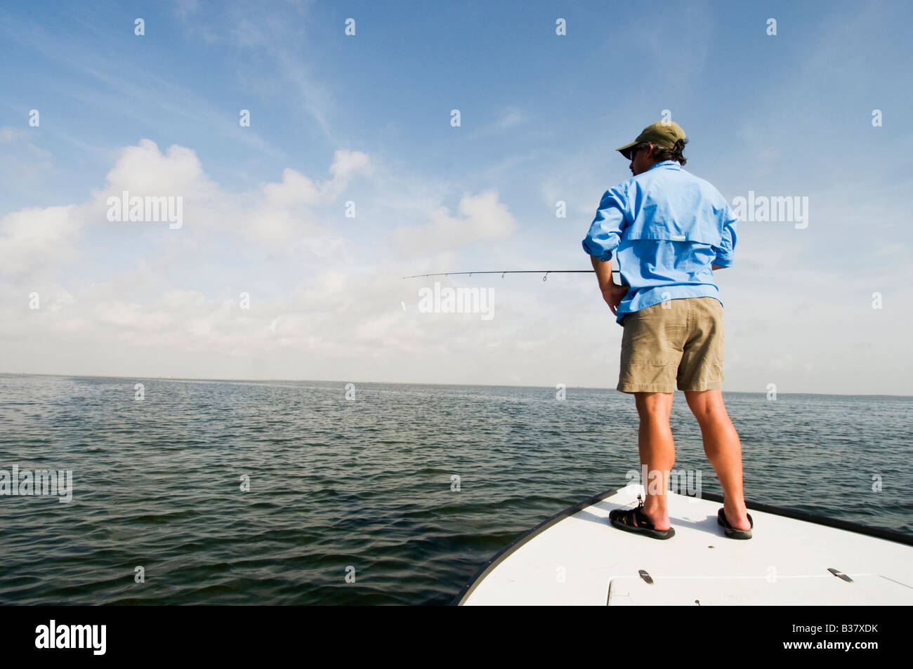 Sight fishing the Laguna Madre off the Texas Gulf Coast Stock Photo Alamy
