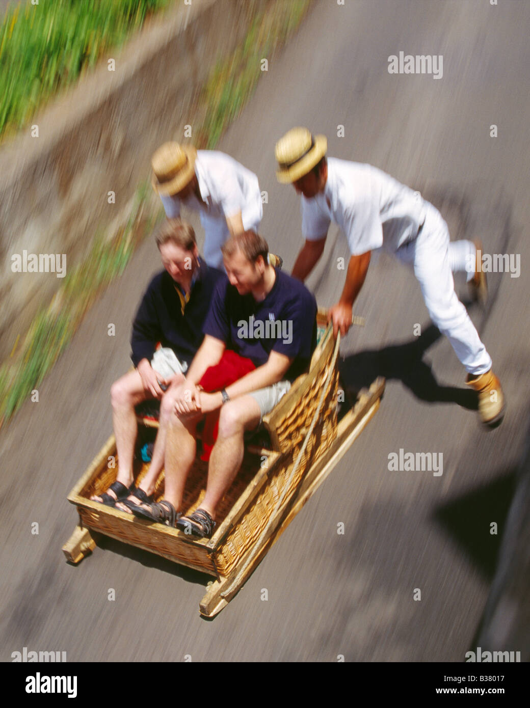 Monte, Toboggan Rides Stock Photo Alamy