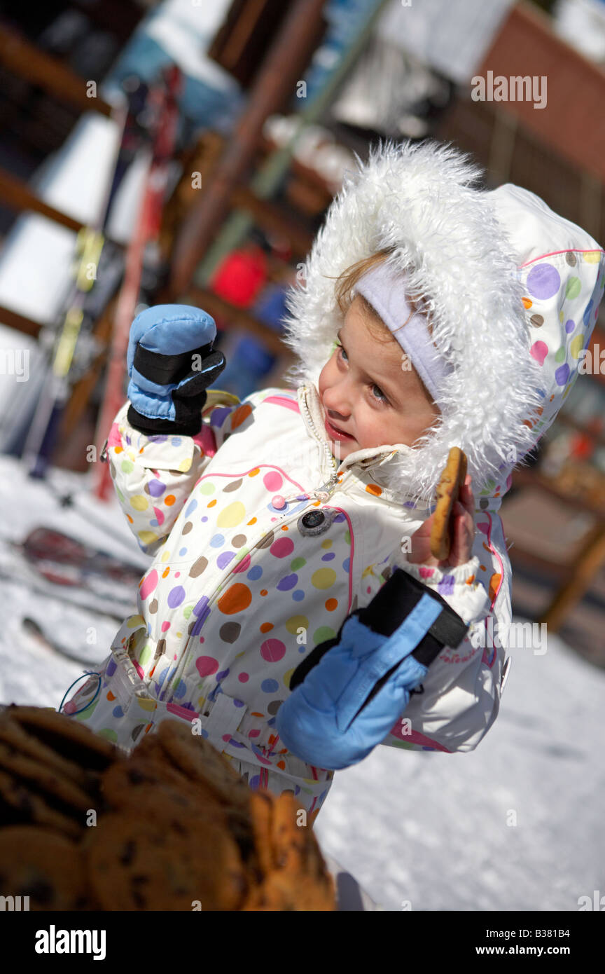Cookie time at Beaver Creek Colorado USA model release 512 Stock Photo