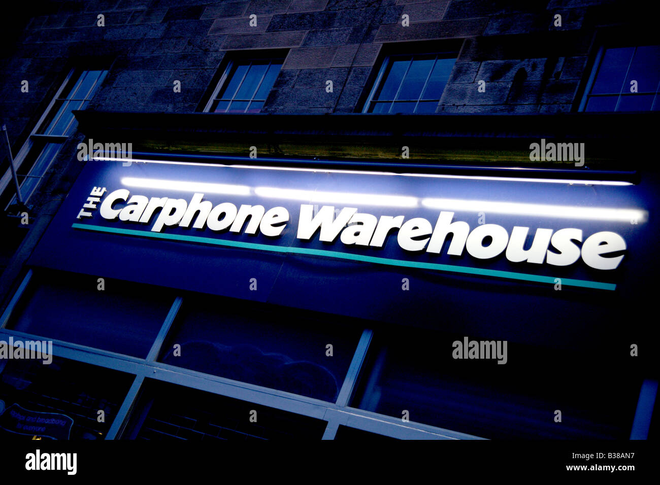 Detail of branch of Carphone Warehouse, Edinburgh Stock Photo