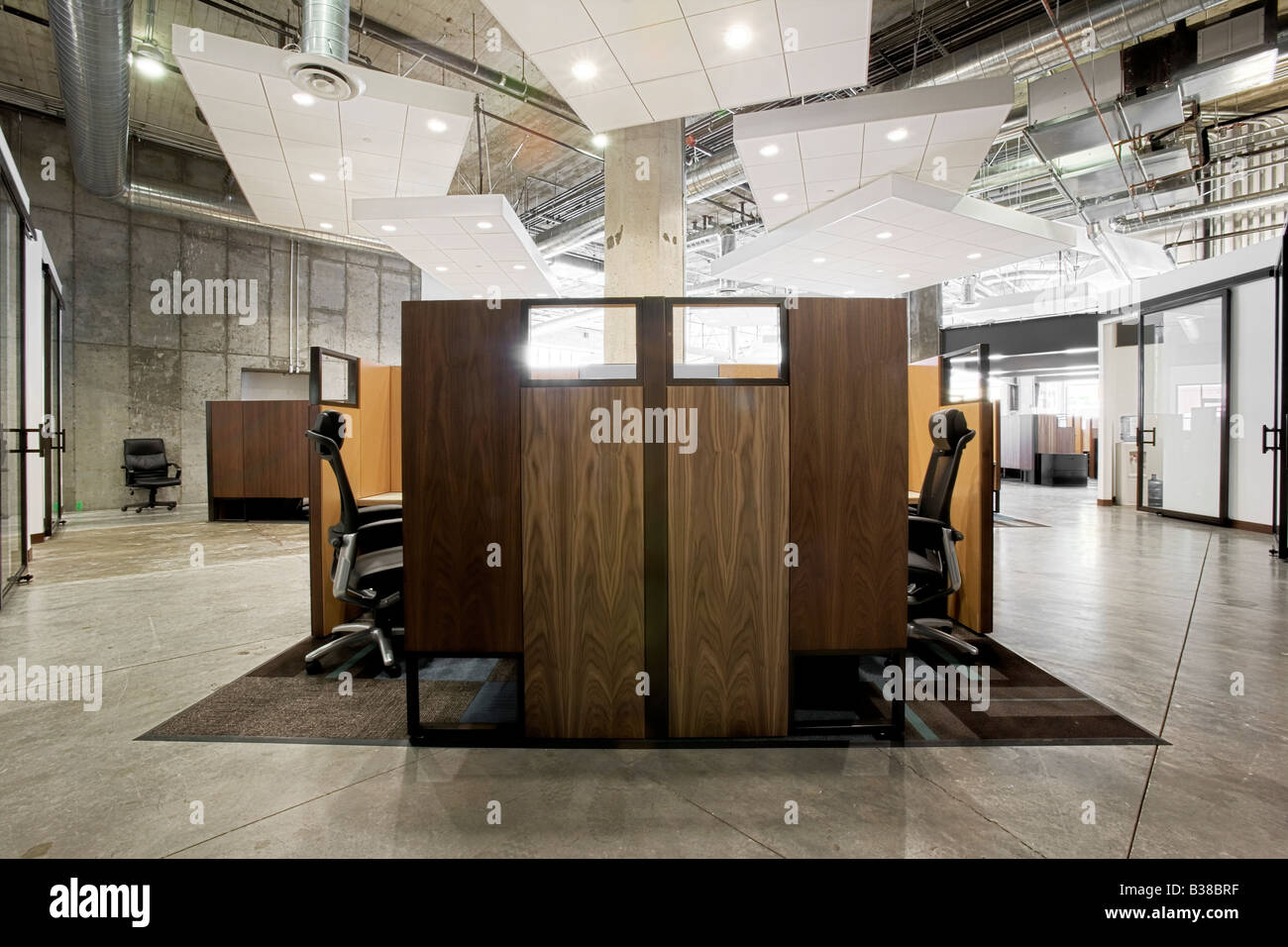 Interior of modern office cubicles Stock Photo Alamy