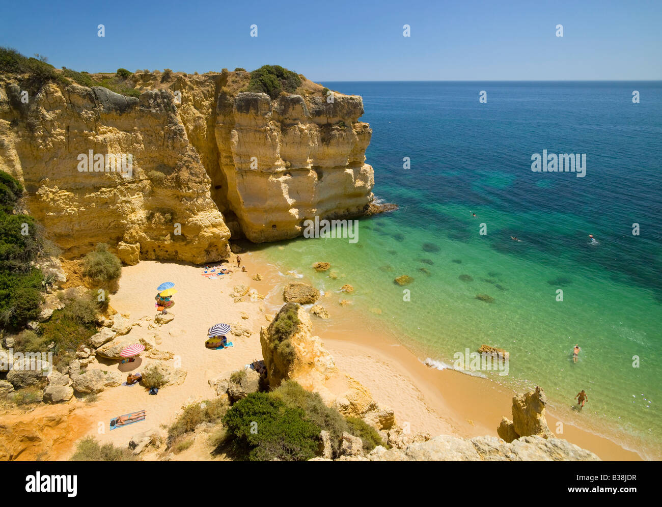 Portugal the Algarve a small cove near Albufeira Stock Photo - Alamy