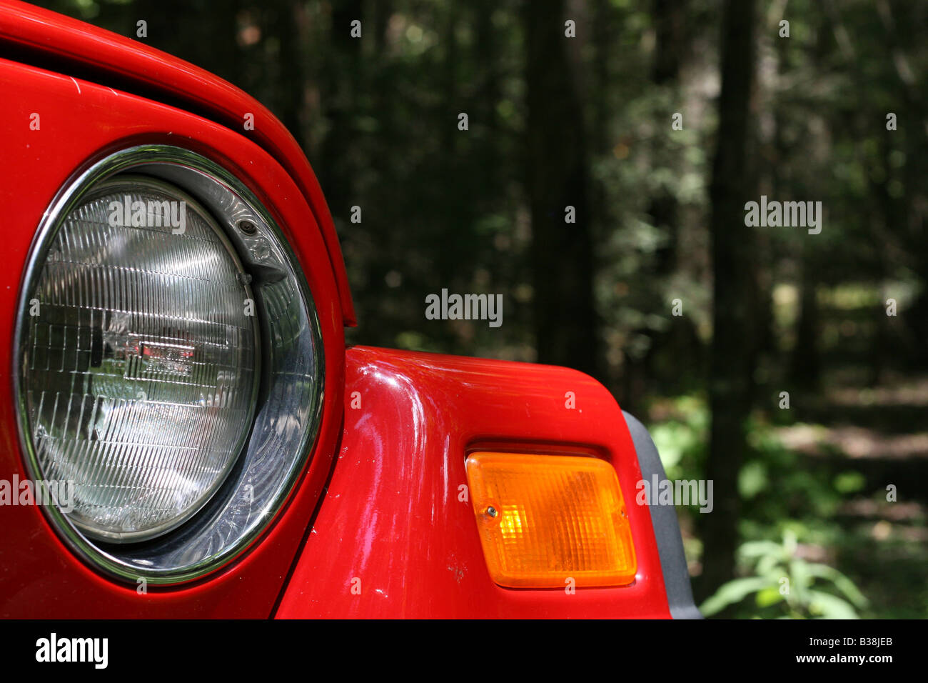 Jeep Wrangler TJ Headlight Stock Photo Alamy