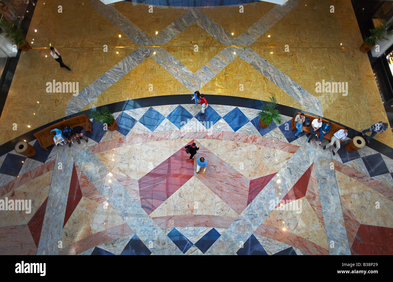 Marmorboden marble floor of the shopping center Mall of the Emirates MOTE located in the district Al-Barsha Dubai Stock Photo